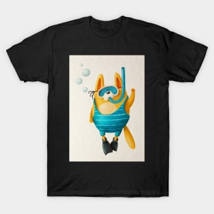 Water diving cat T-Shirt